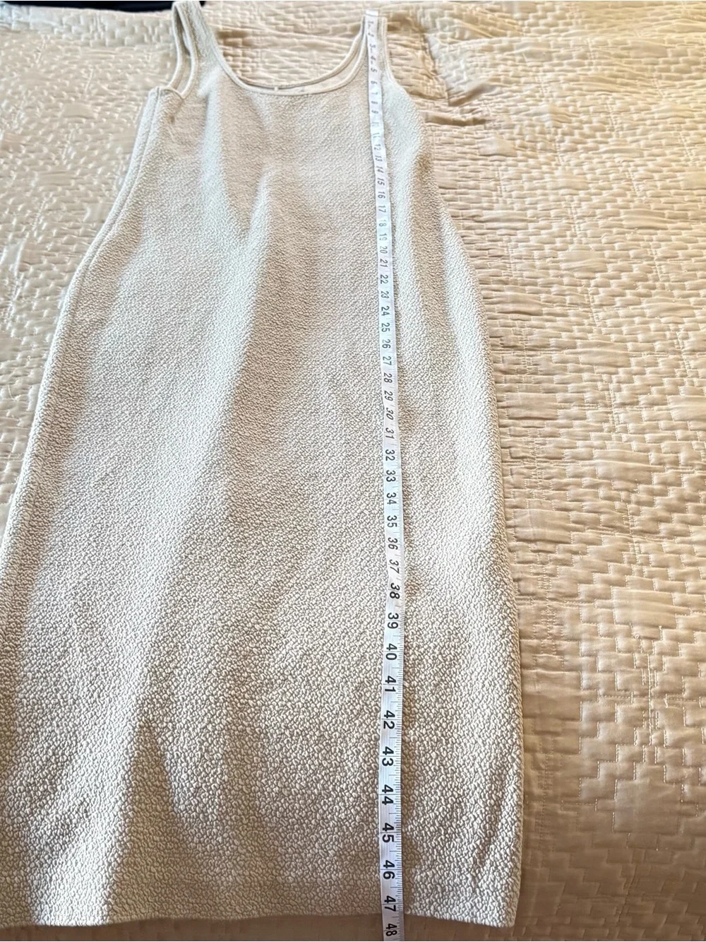 Enza Costa Textured Jacquard Tank Maxi Dress Size Small - Picture 3 of 6